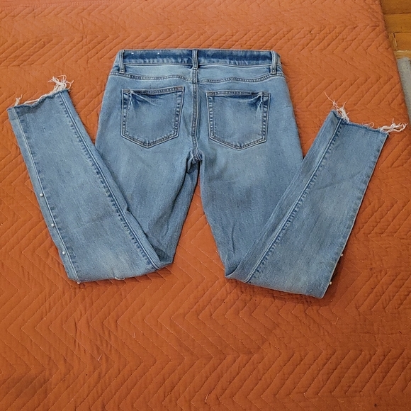 LOFT pearl studded skinny jeans size 25 - Picture 4 of 10
